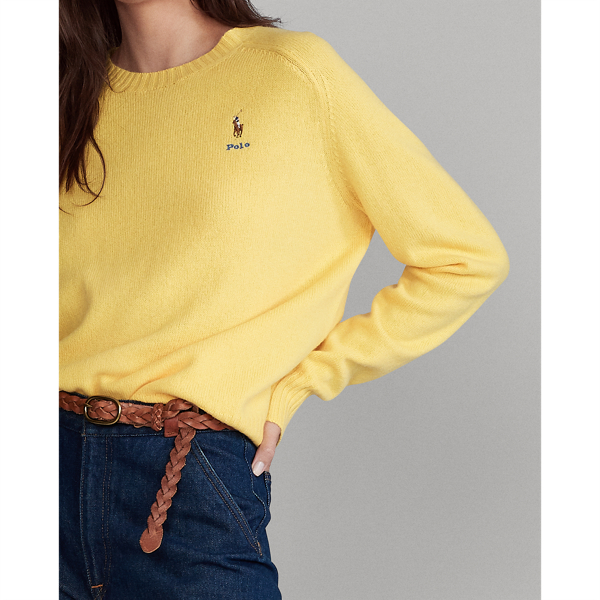 Yellow Wool Crewneck Jumper Polo Ralph Lauren 4