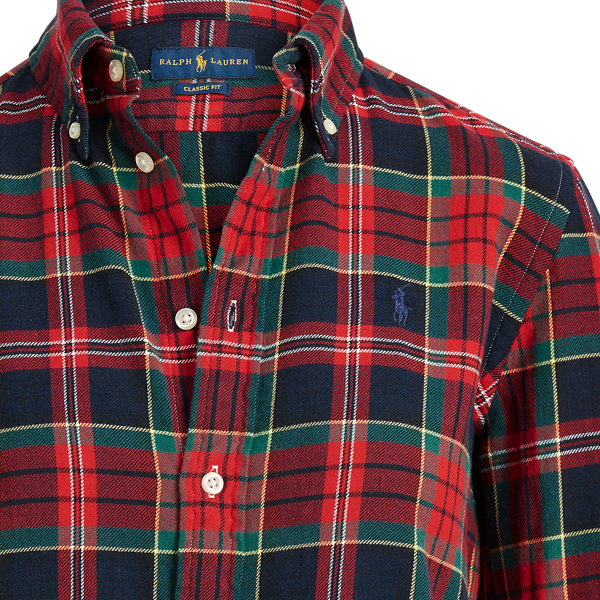 Camicia scozzese in cotone Polo Ralph Lauren in Red/Navy 5