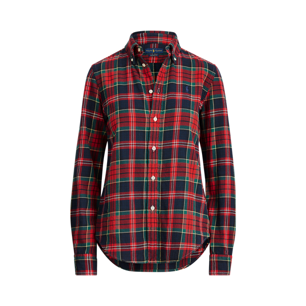 Camicia scozzese in cotone Polo Ralph Lauren in Red/Navy 2