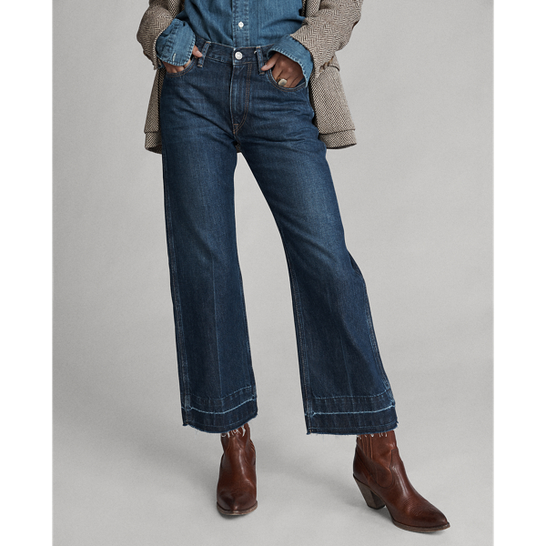 Medium Indigo Wide-Leg Crop Jean Polo Ralph Lauren 3