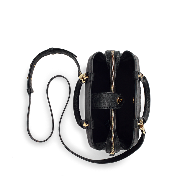 Black Hayward Leather Small Satchel Lauren 4
