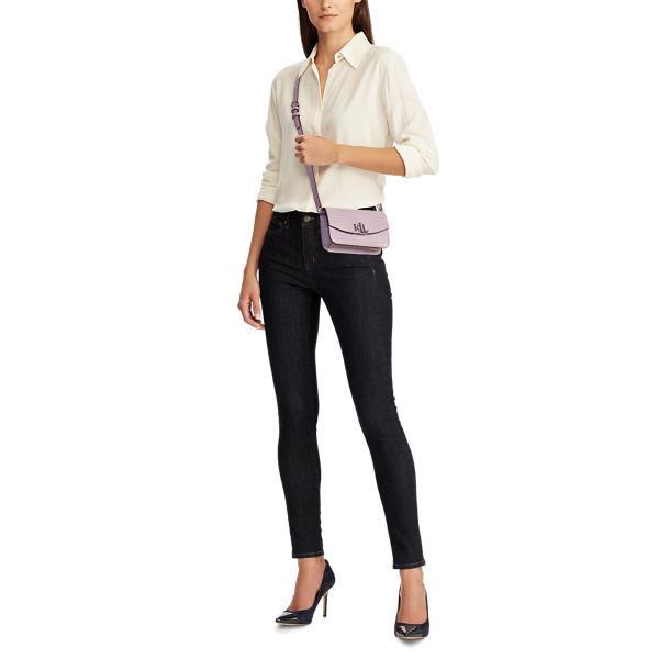 Lavender Leather Small Crossbody Bag Lauren 2
