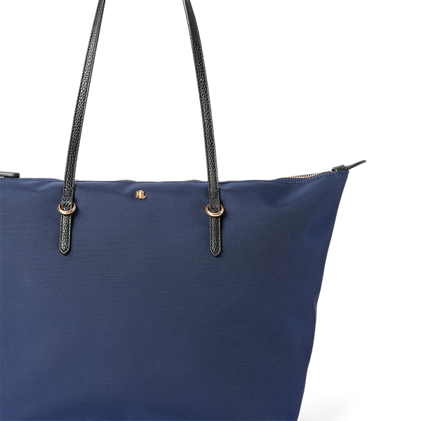 Navy Medium Nylon Keaton Tote Lauren 6