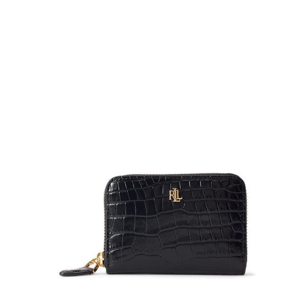 Leather Small Zip Wallet for Women | Ralph Lauren® NL