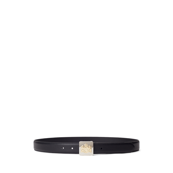 Crest Logo Leather Belt Lauren 1