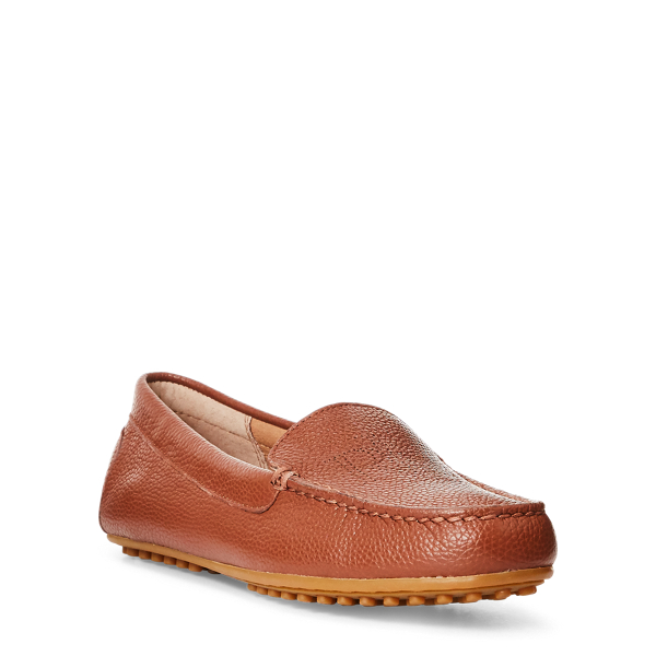 Deep Saddle Tan Bartlett Leather Flat Lauren 2