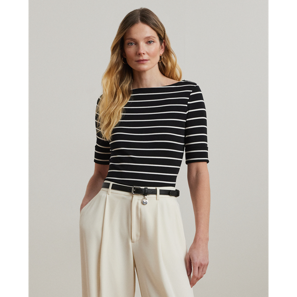 Striped Boatneck Top