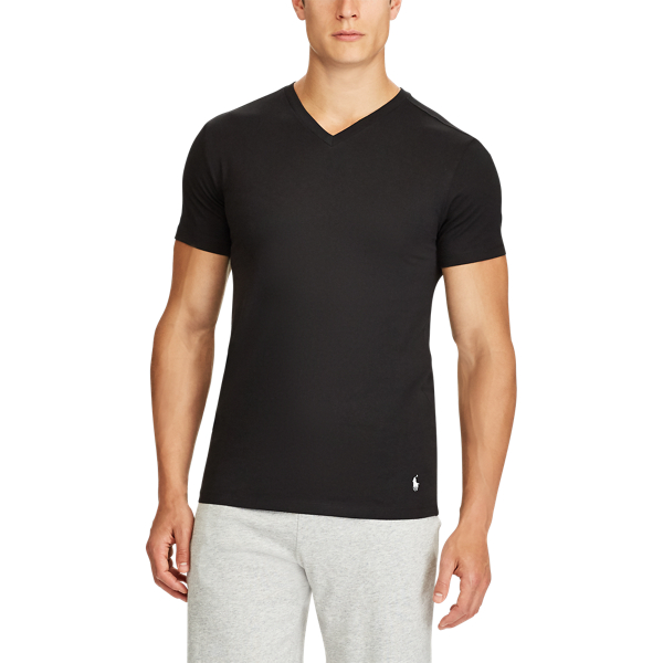2Pk Black Cotton V-Neck Tee 2-Pack Polo Ralph Lauren 2