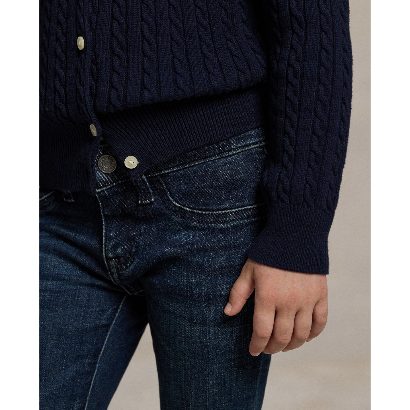 Детские леггинсы Ralph Lauren Aubrie Denim, цвет: Варёный — фото 3