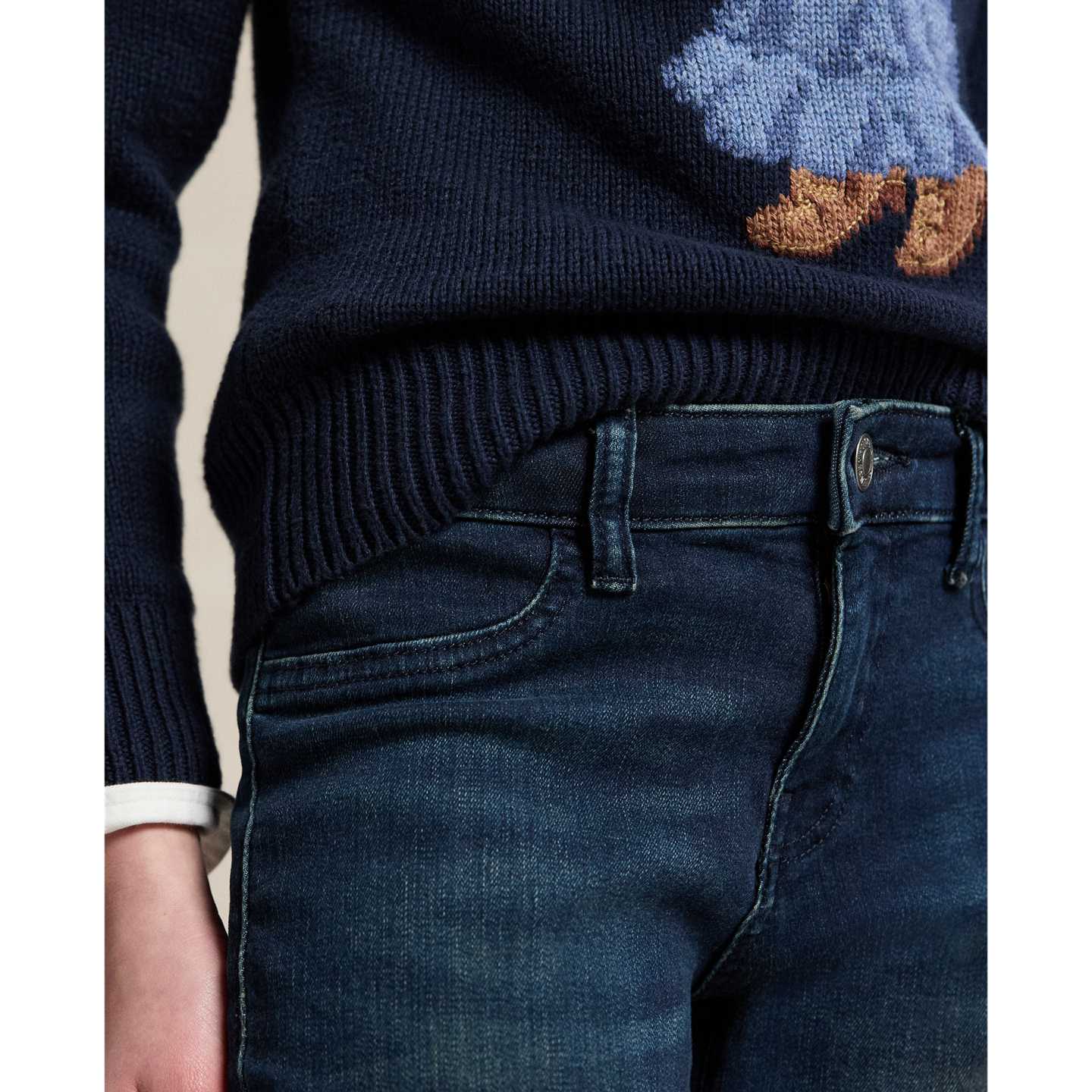Детские леггинсы Ralph Lauren Aubrie Denim, цвет: Варёный — фото 2