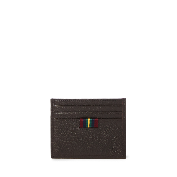 Dark Brown Pebbled Leather Card Case Polo Ralph Lauren 2