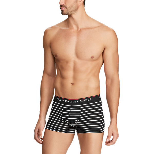 3 Pk Polo Blk/Wht Stp/Wht Stretch Cotton Trunk 3-Pack Polo Ralph Lauren 2