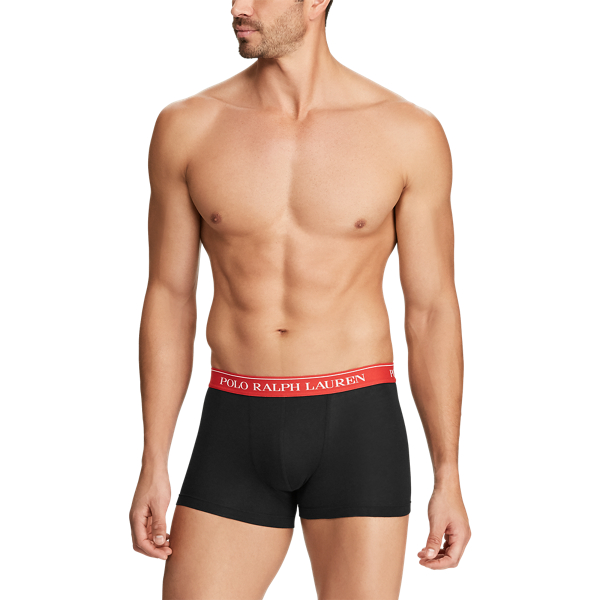 3 Pk Polo Blk/Wht Stp/Wht Stretch Cotton Trunk 3-Pack Polo Ralph Lauren 3