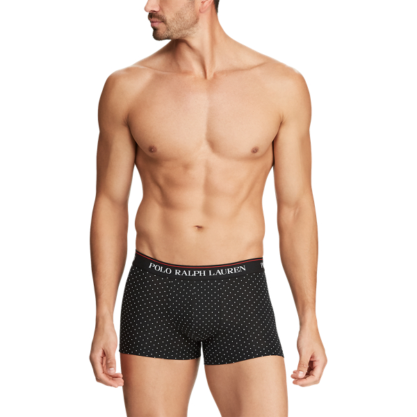 3 Pk Polo Blk/Wht Stp/Wht Stretch Cotton Trunk 3-Pack Polo Ralph Lauren 4