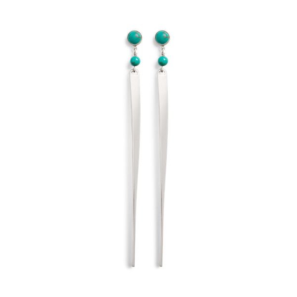 Boucles d'oreilles Blade turquoise Ralph Lauren Collection en 1