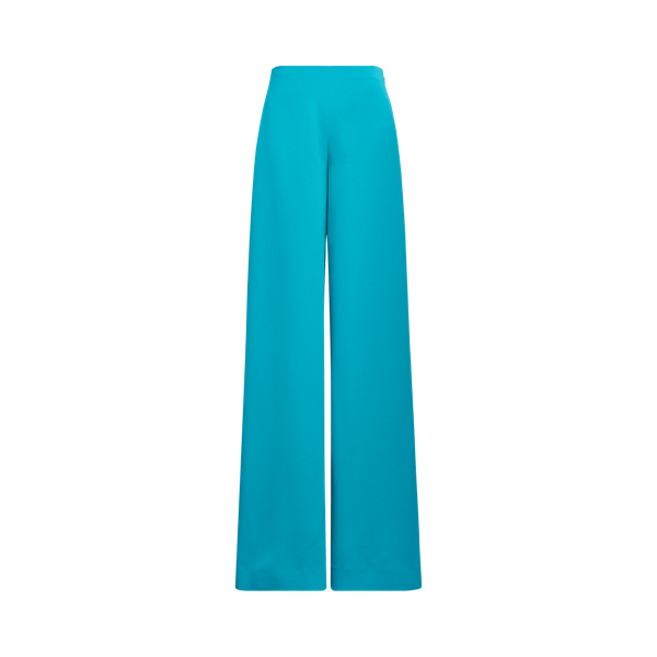 Pantalon Daria &agrave; jambe large Ralph Lauren Collection en Turquoise 2