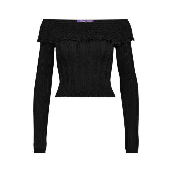 Black Knit Off-the-Shoulder Jumper Ralph Lauren Collection 2
