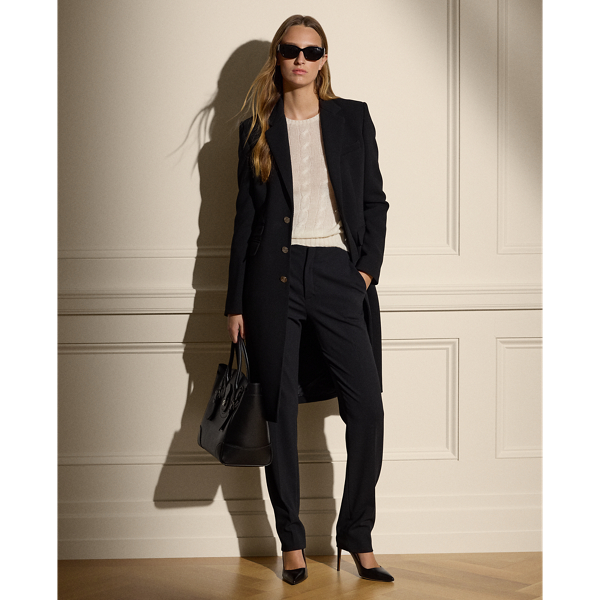 Black Simone Wool Crepe Pant Ralph Lauren Collection 1