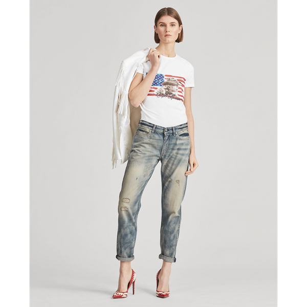 Ralph Lauren Flag Tee Ralph Lauren Collection em White 4
