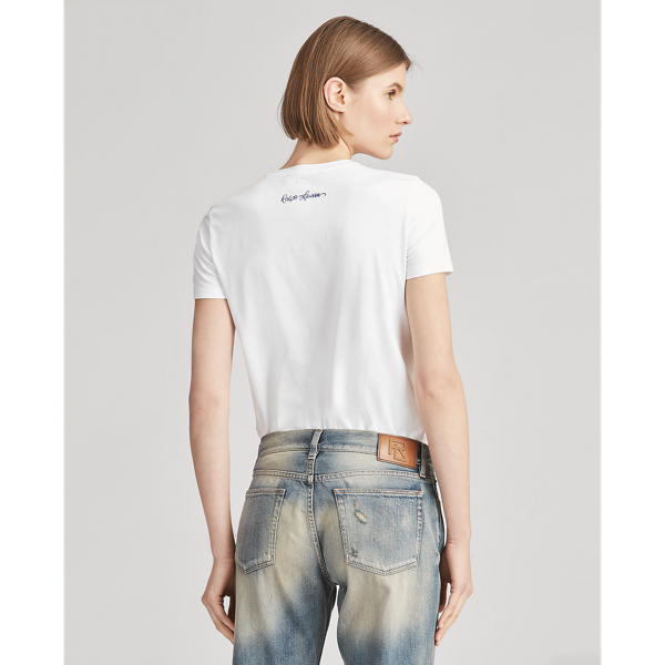 Ralph Lauren Flag Tee Ralph Lauren Collection em White 5