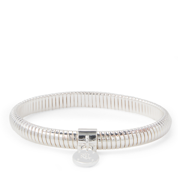 Silver Brass Stretch Bracelet Lauren 1
