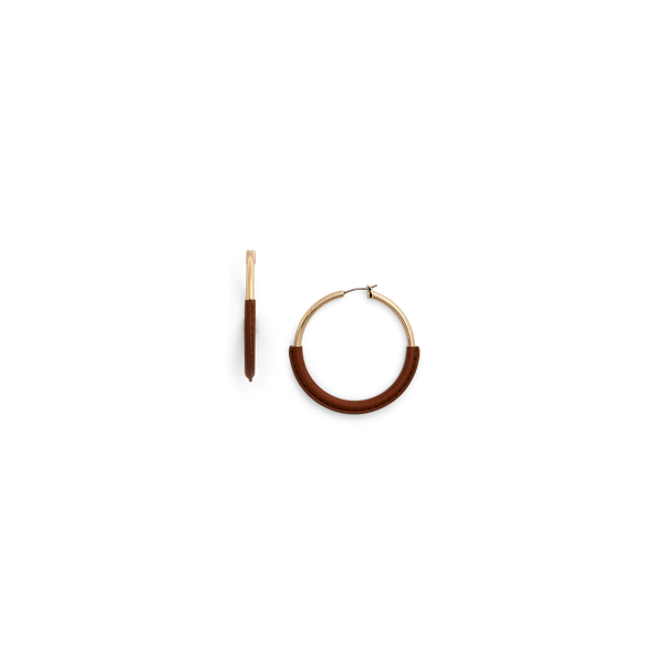 ラルフローレン★Brass-Leather Hoops Brass-Leather Hoops