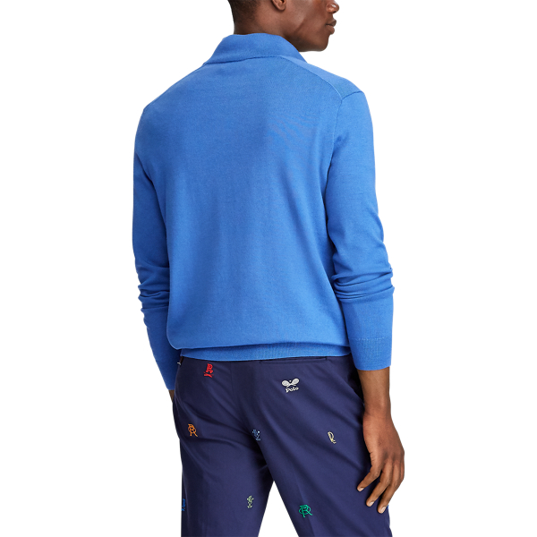 Indigo Sky Merino Wool Mockneck Jumper Polo Golf 4