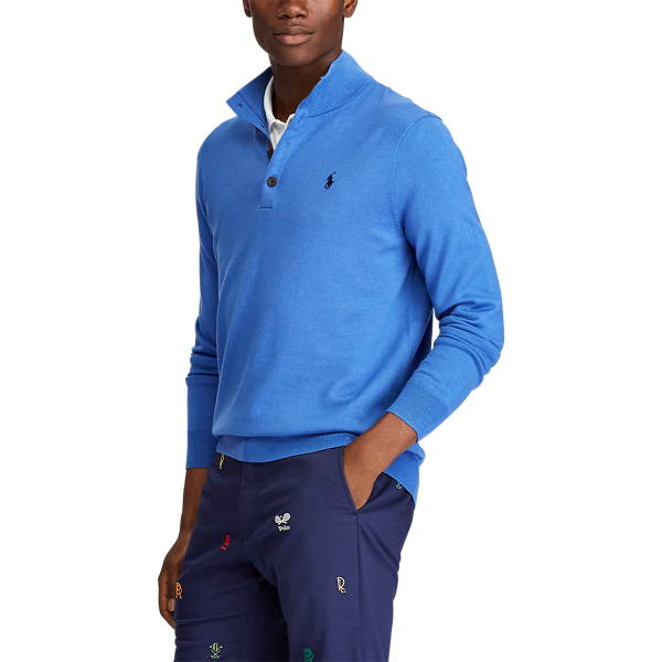 Indigo Sky Merino Wool Mockneck Jumper Polo Golf 5