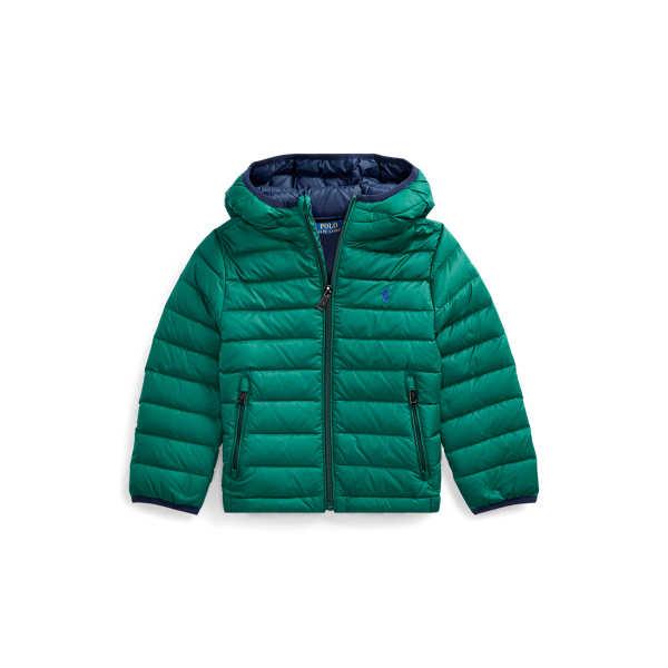 Packable Hooded Down Jacket Boys 1.5-6 Years em 1
