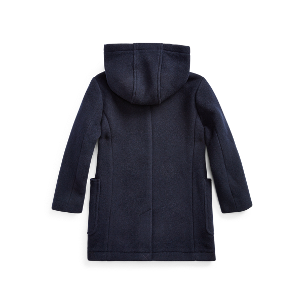 Navy/Blackwatch Wool-Blend Hooded Peacoat Boys 2-7 2