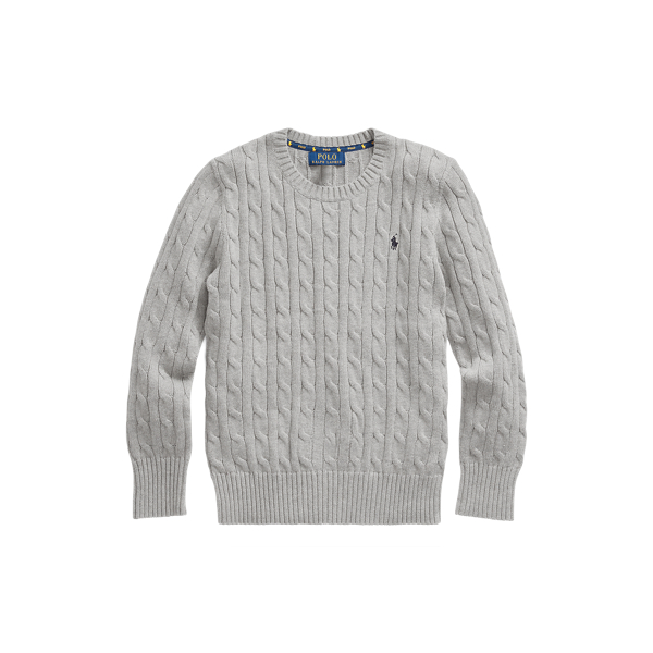 Cable-Knit Cotton Jumper Boys 6-14 Years 1