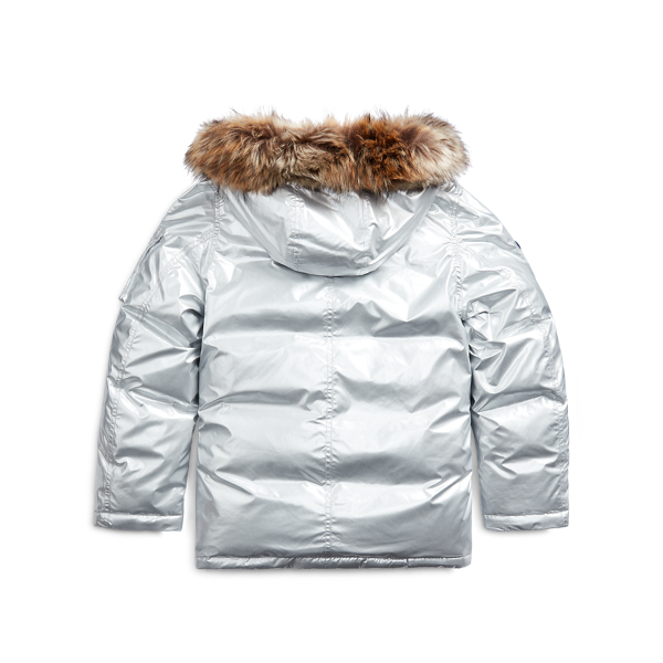 Silver Metallic Down Parka Boys 8-20 2