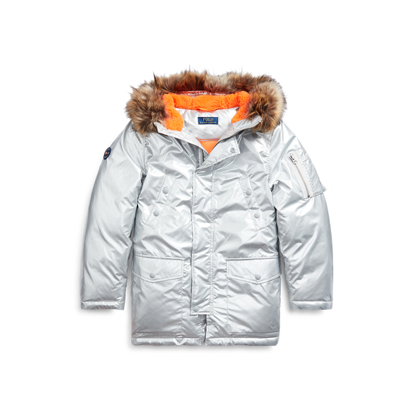 Metallic Down Parka Boys 6-14 Years in 1