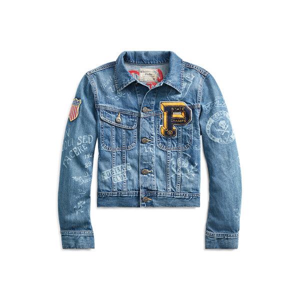 Denim Graphic Trucker Jacket Boys 6-14 Years 1