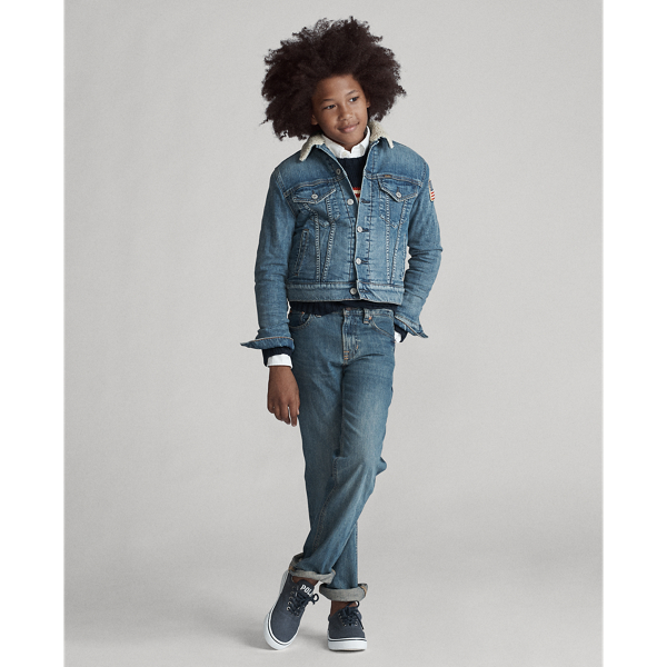 Bassett Sherpa Wash Fleece-Lined Trucker Jacket Boys 8-20 3