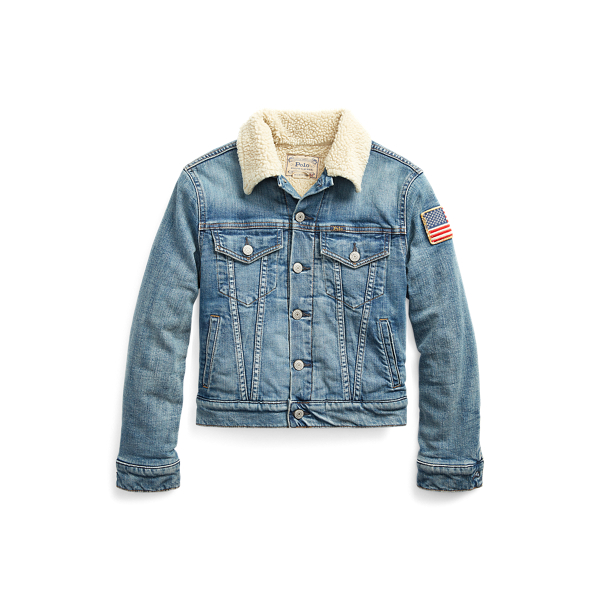 Bassett Sherpa Wash Fleece-Lined Trucker Jacket Boys 8-20 2