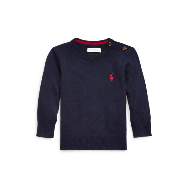 Jersey&nbsp;de lana de merino con cuello redondo