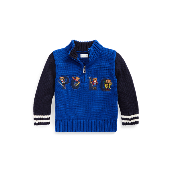 Ski Bear Cotton Jumper Baby Boy 1