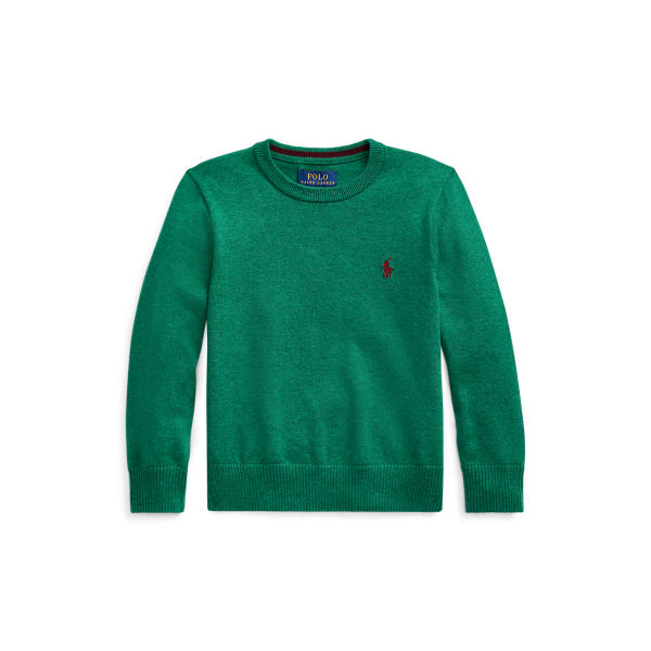Cotton Crewneck Sweater Boys 1.5-6 Years em 1