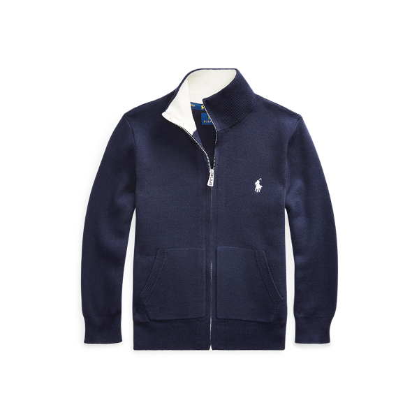 Jersey de algod&oacute;n con cremallera completa