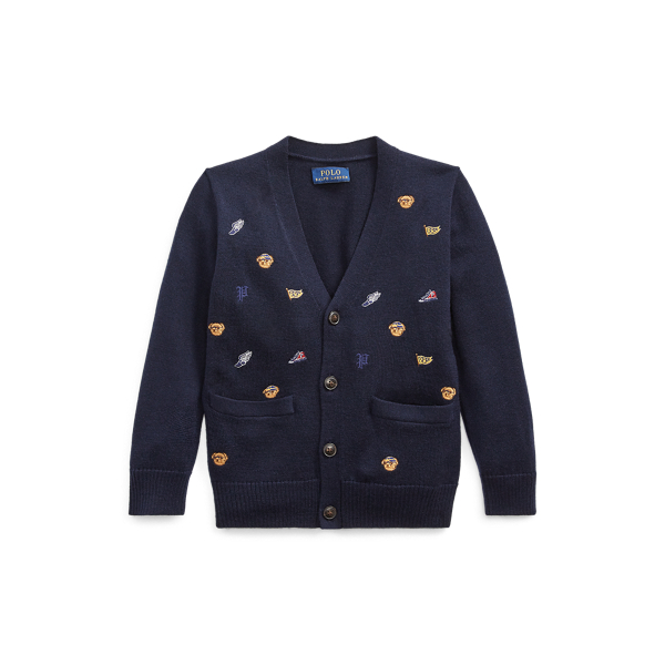 Embroidered Merino Cardigan Boys 1.5-6 Years 1