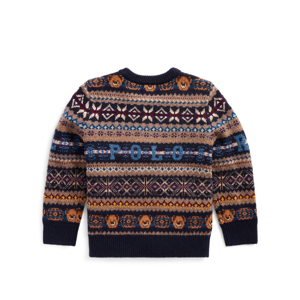 Navy Multi Bear Fair Isle Jumper Boys 1.5-6 Years 2
