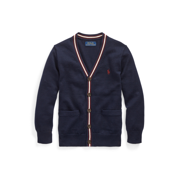 Cotton V-Neck Cardigan Boys 2-7 1