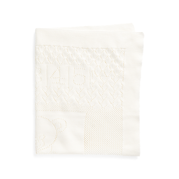 Bear Pointelle Cotton Blanket Baby 1