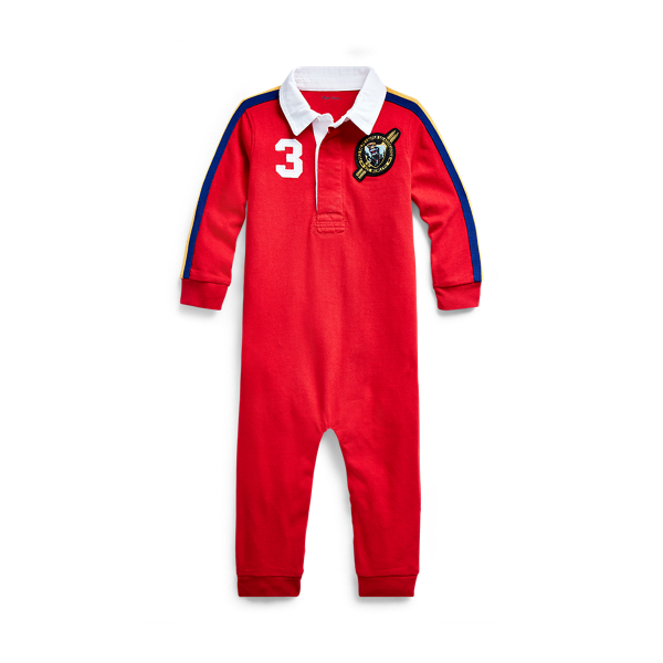 Polo Bear Cotton Coverall Baby Boy 1
