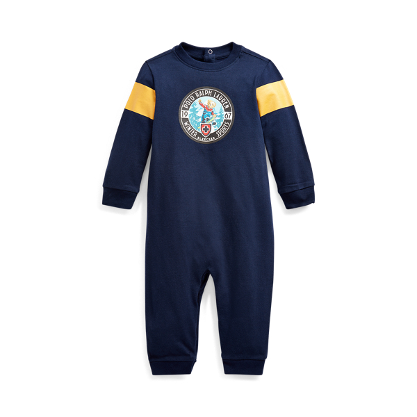Polo Bear Cotton Coverall Baby Boy 1