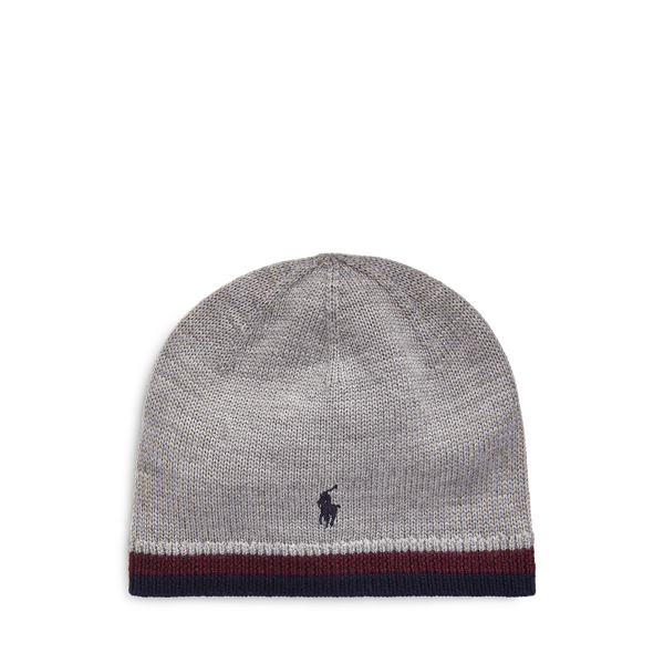 Gorro a rayas de lana de merino