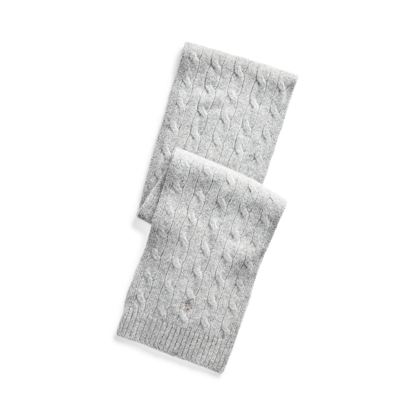 Cable-Knit Wool-Cashmere Scarf