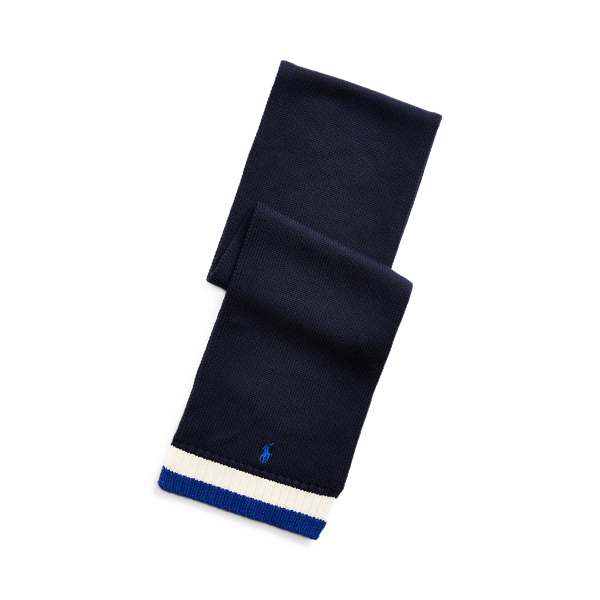 Striped Merino Wool Scarf Boys 6-14 Years 1