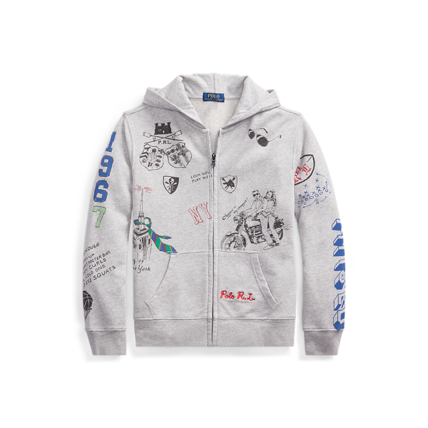 Cotton French Terry Hoodie Boys 6-14 Years 1